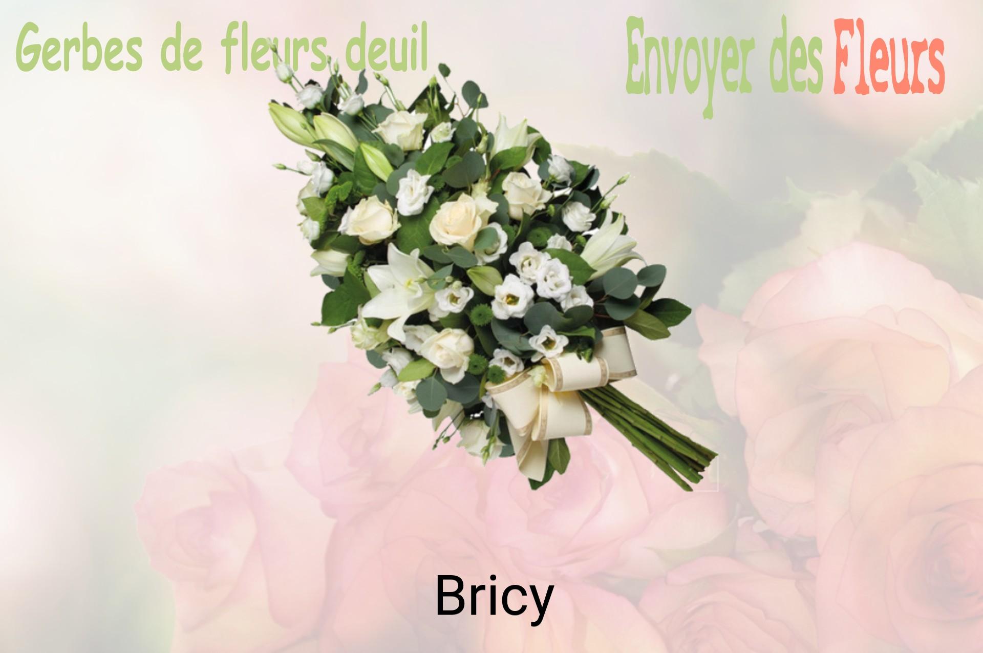 Gerbe de fleurs de deuil livrée à Bricy